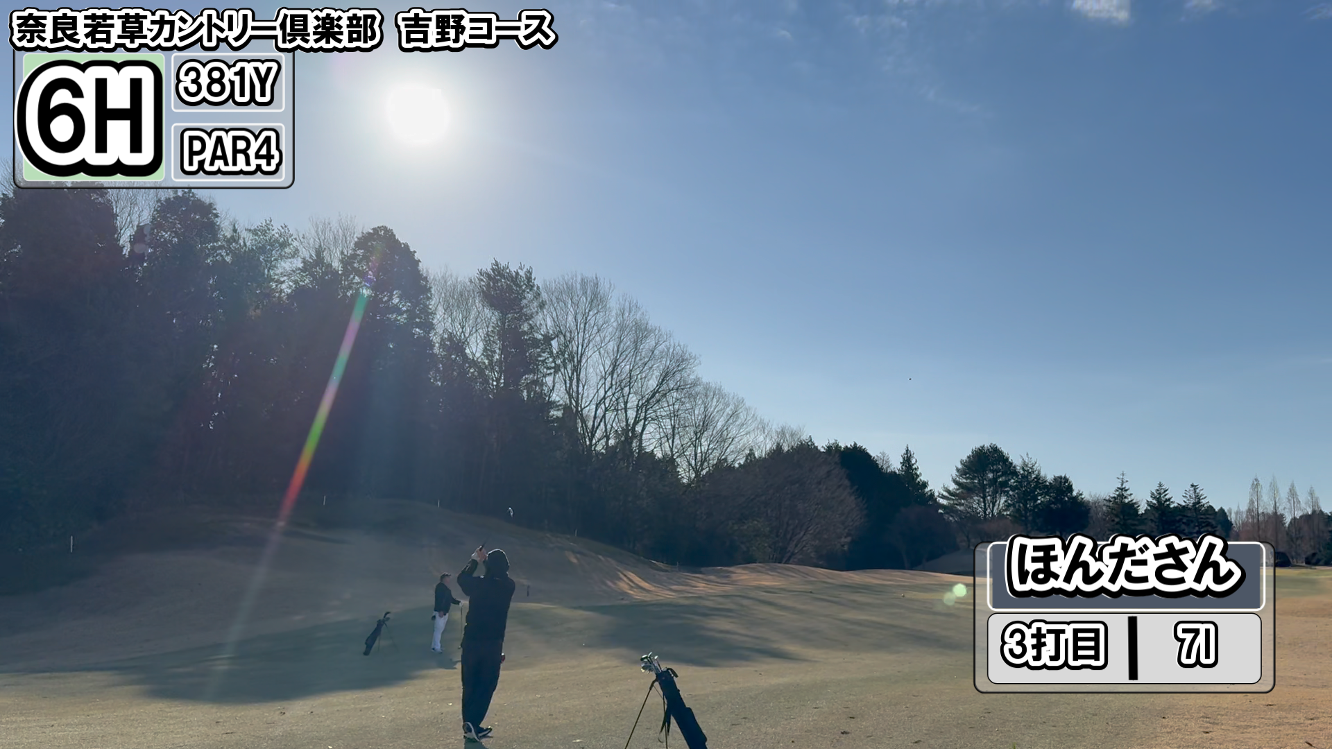 ゴルフコンペ撮影シーン